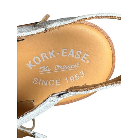 Kork-Ease Pearl Women’s Size‎ 10 White Leather Gladiator Sandals Lace Up Flat - Picture 5 of 9